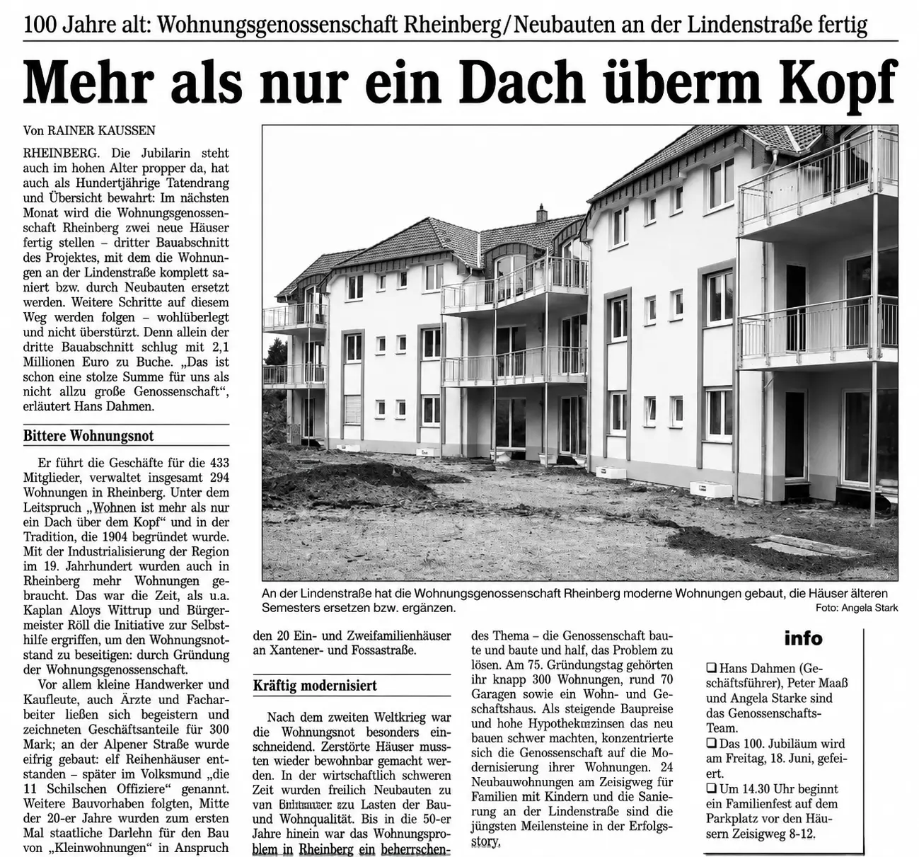 Lindenstr. 18-24 - Wohnungsgenossenschaft eG Rheinberg